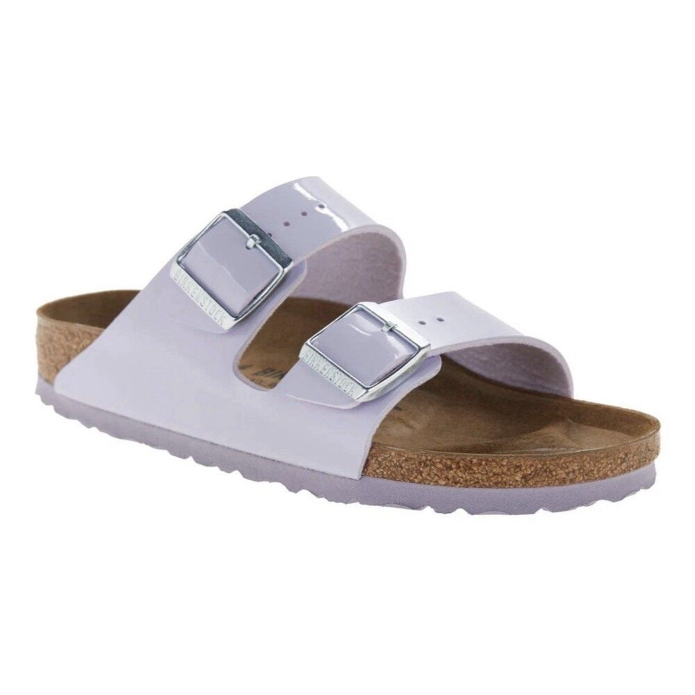 NWOB WOMEN Sz 11 BIRKENSTOCK ARIZONA PATENT PURPLE FOG BIRKO-FLOR SANDALS EU 42